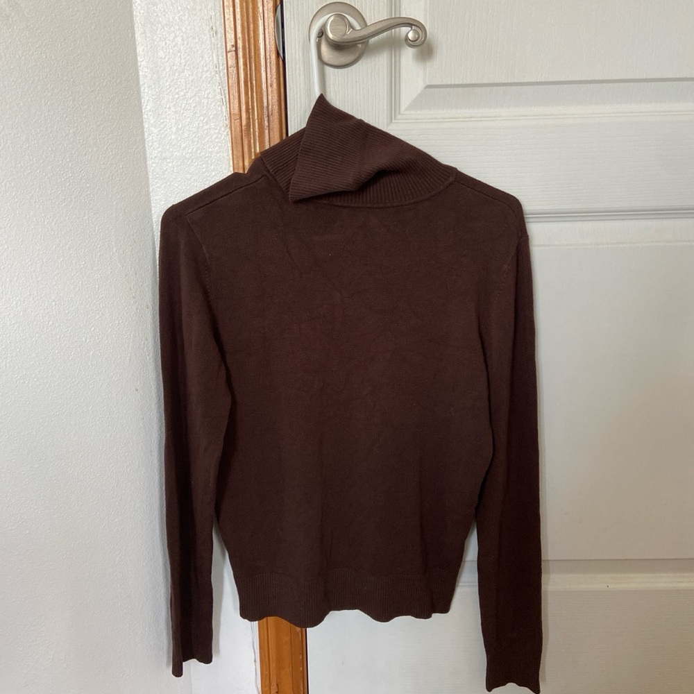 Brown turtleneck